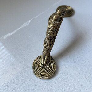 Solid Brass Door Handle Decorative Vintage Artisan Indian Ethnic Handmade